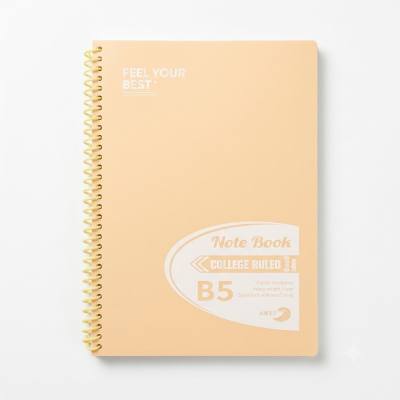 دفتر ملاحظات حلزوني من أركيت، مقاس B5، مسطر - أصفر