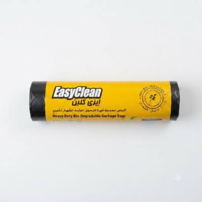 أكياس قمامة شديدة التحمل قابلة للتحلل الحيوي من إيزي كلين (105 سم × 125 سم، 67 جالون، 10 قطع)