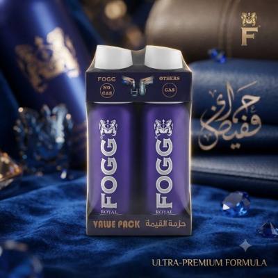 عبوة اقتصادية من بخاخ الجسم العطري FOGG Royal (2 × 120 مل)