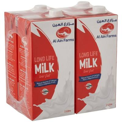 حليب العين فارمز قليل الدسم طويل الأجل - عبوة من 4 قطع × 1 لتر