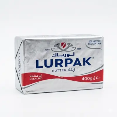 زبدة غير مملّحة من Lurpak – ٤٠٠ غرام