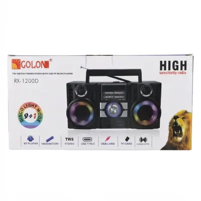 راديو ومشغل وسائط متعدد النطاقات Golon RX-1200D