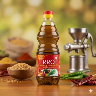 زيت الخردل الممتاز المعصور على البارد من RRO، 500 مل