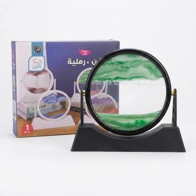 لوحة فنية رملية متحركة / زينة مكتبية ديناميكية ذات منظر رملي