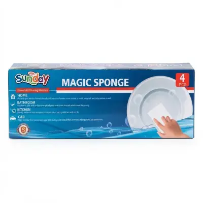 إسفنجات التنظيف السحرية "صنداي ماجيك" (Sunday Magic) للأسطح المتعددة - عبوة من 4 قطع
