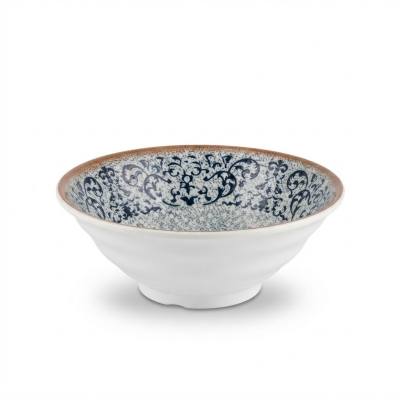 وعاء تقديم من الميلامين بطراز عتيق وتشطيب متصدع (Crackle Glaze)