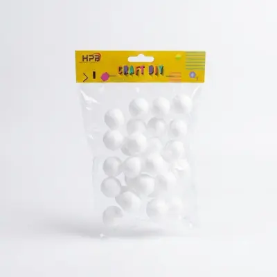 كرات إسفنجية بيضاء من HPB Craft DIY (3 سم)