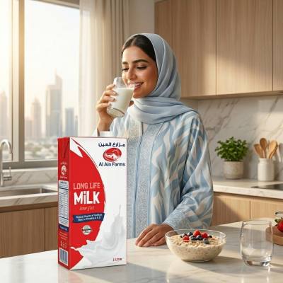 حليب العين فارمز قليل الدسم طويل الأجل (1 لتر)