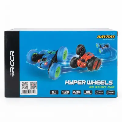 سيارة MYTOYS "هايبر ويلز" للتحكم عن بعد بمقياس 1:28 بتردد 2.4 جيجا هرتز