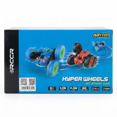 سيارة MYTOYS "هايبر ويلز" للتحكم عن بعد بمقياس 1:28 بتردد 2.4 جيجا هرتز