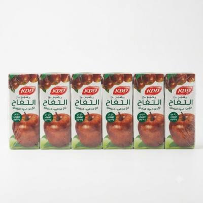 عصير تفاح KDD، 6 عبوات × 180 مل