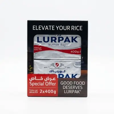 زبدة لورباك غير مملحة - 2 × 400 جم