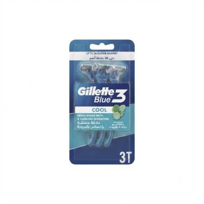 شفرات حلاقة جيليت بلو 3 كول للاستخدام مرة واحدة - عبوة من 3 قطع