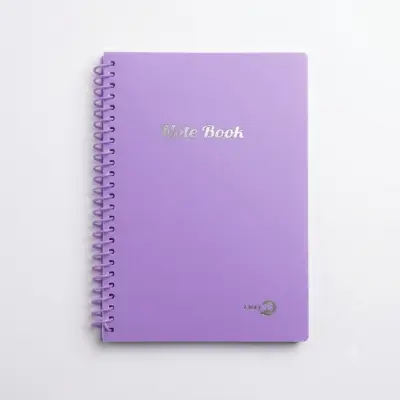Atket A4-10SQ Square Ruled Spiral Notebook - Purple